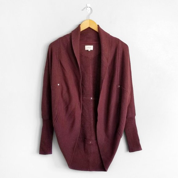 WILFRED Aritzia Red Diderot Cocoon Cardigan Sweater - Picture 1 of 12